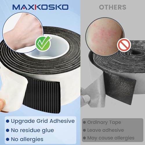 MAXKOSKO Pipe Insulation Tape, 13 Ft x 3 in Outdoor Water Pipe Wrap Insulation Roll, Foam Insulated Wrap Self-Adhesive for Pipe Freeze Protection, Heat Tape for Water Pipes, Copper PVC AC Line - style: 3 in x 13 ft