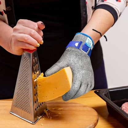 Cut Resistant Gloves Food Grade & Stainless Steel Mesh for Oyster Shucking Butcher Work Kitchen Meat and Fish Slicing Lightweight Breathable Anti-Cut Gloves(Size: 10/X-Large) - size: X-Large, style: Level 9 Cut Resistant (Pack of 1)