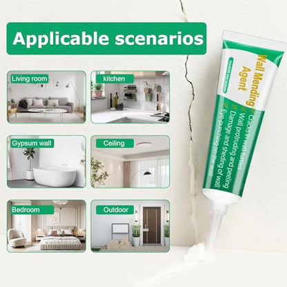 Drywall Repair Kit, 2 Pack Wall Repair Paste, Wall Emulsion Paint, Wall Mending Agent,Wall Surface Hole Fill Quick and Easy Solution - color: 2 Pack