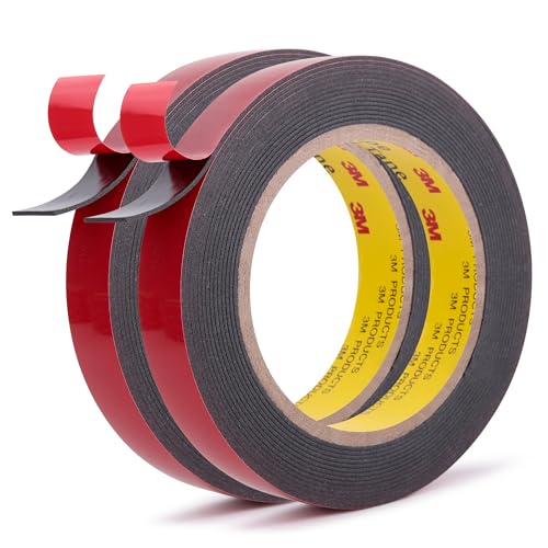 Automotive Acrylic Plus Attachment Tape 0.79" x 18Ft Made of 3M Pack of 2 Double Sided Tape PT1100 Heavy Duty for Moldings Claddings Panels Pads and Other Car Automotive Applications - size: 0.79" X 18ft