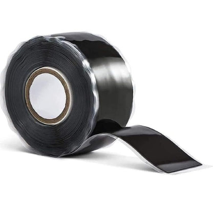 Pipe Tape, Super Strong Waterproof Leak-Proof Sealing Repair Silicone Adhesive, Also Suitable for Repairing Other Items (Black-2.5X150cm) - color: Black-2.5X150cm