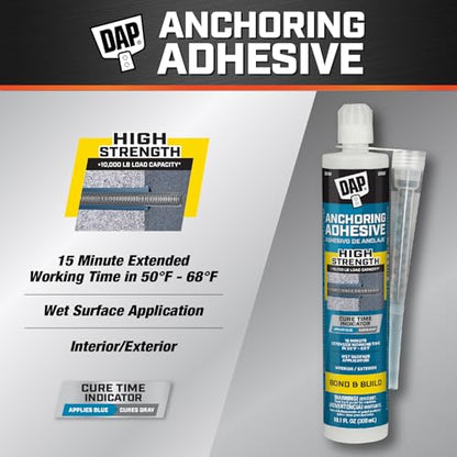 DAP Anchoring Adhesive, Gray, 10.1 Oz (7079828100)
