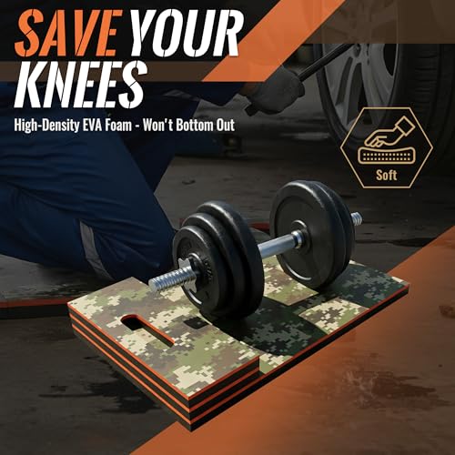 Foldable EVA Utility Mat with Handle, Heavy Duty Mechanic Mat for Kneeling, Workouts, Garages, Gardening, Camping, Picnics, Outdoor Adventures and Home Gyms-Camouflage - color: camouflage