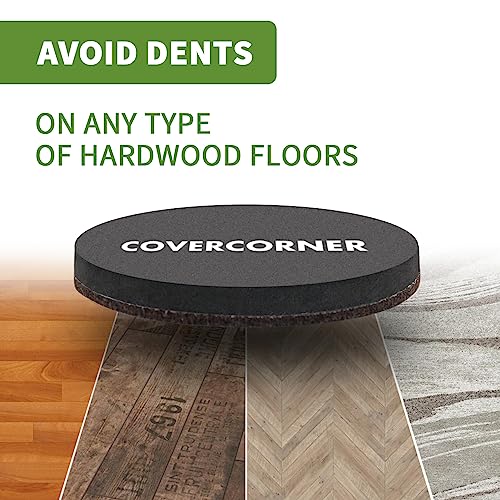Furniture Sliders for Hardwood Floors 8 PCS - 4 3/4 inch Sliders for Moving Furniture – Felt Furniture Pads for Hardwood Floors Brown - size: 8 PCS 4 3/4" Brown