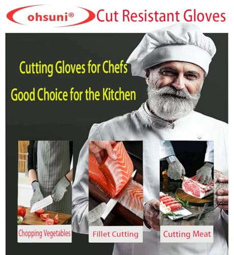 Cutting Gloves, 1 Pairs of Cut Resistant Gloves Food Grade, Cut Resistant Gloves for Kitchen, Oyster Shucking, Fish Fillet Processing, Carving Wood and Gardening(Small-Blue) - color: Blue, size: Small (Pack of 2)