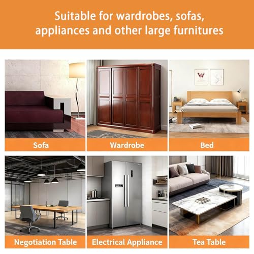 Furniture Sliders, 9 1/2" Sliders for Carpet Hardwood Floors Large Heavy Furniture, Reusable Heavy-Duty Gliders Movers Plastic Moving Pads Protectors (4 PCS 9 1/2" Brown) - size: 4 PCS 9 1/2" Brown