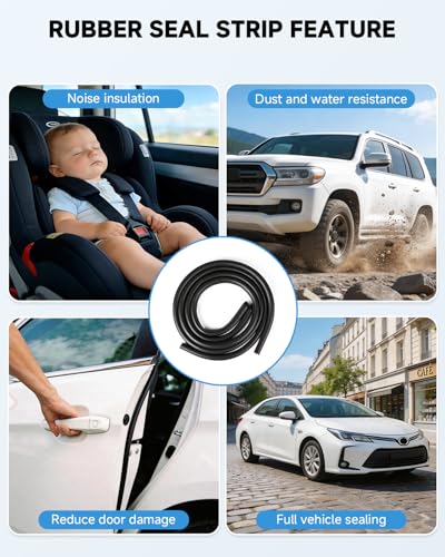 Weather Stripping Door Seal for Honda CR-V 2007-2011, Rubber Seal Weather Strip Kit, Soundproof Noise Insulation Dustproof for Front/Rear Trunk A-Pillar B-Pillar Front/Rear Door (9-Pack) - size: for Honda 2007–2011 CR‑V