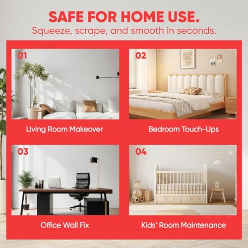 Drywall Patch Repair Kit,Wall Repair Kit for Drywall, Wall Mending Agent Paste to Fix Cracks, Holes & Dents, Waterproof & Damp-Proof, No Powder Mess, Easy Application for Home Maintenance (1 Set)