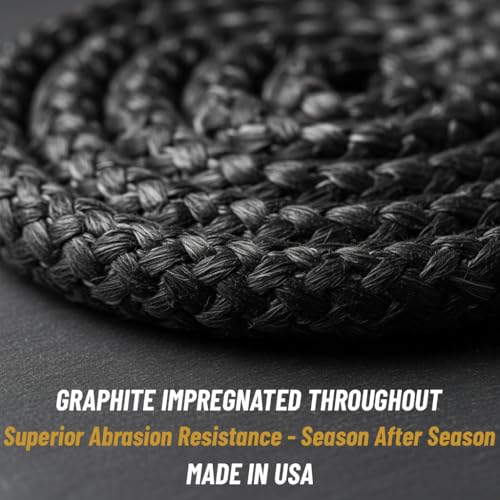 Midwest Hearth Wood Stove Replacement Gasket Kit – Made in USA Graphite Impregnated Fiberglass Rope Gasket & 2000°F Adhesive Cement for Woodburning Stoves (5/8" x 1/8" x 84" Flat Tape) - size: 5/8" x 1/8" x 84" Flat