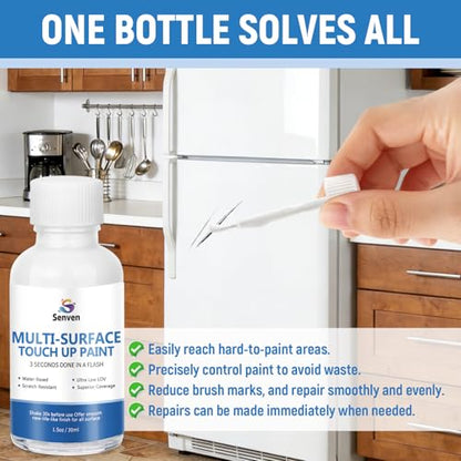 White Paint Multi Surface Semi-Gloss White Touch Up Paint Repair for Metal,Wall,Door,Cabinets,Wood,Furniture, Appliance,Metal, Acrylic Touch Up Paint Pen, Enamel 30ML - color: Semi-Gloss White