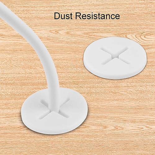 Desk Grommet,1 Inch Flexible Rubber Grommets, Silicone Cable Cord Grommet Wire Hole Cover for Desk, Table and Other Furnitures(12Pack) - size: 1IN/25mm White