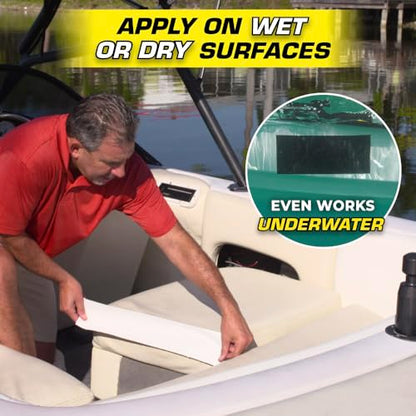 Flex Tape, MAX, Original Thick Flexible Rubberized Waterproof Tape - Seal and Patch Leaks, Works Underwater, Indoor Outdoor - Home RV Roof and Pool Repairs, White, 4 in x 25 ft, Pack of 1