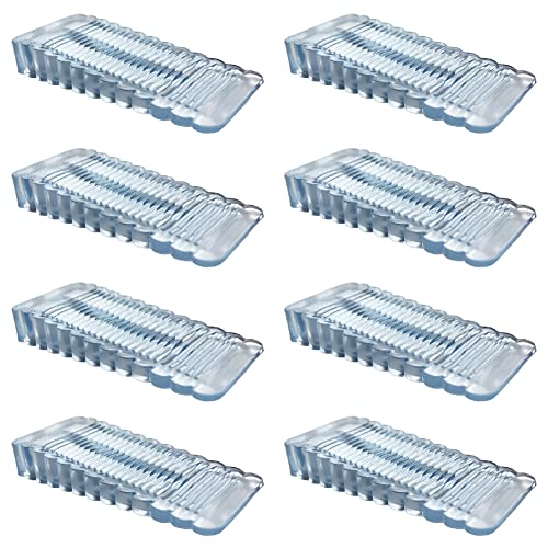 8 Pack Clear Rubber Door Stops - Premium Anti Slip Door Stop Wedges for Floor & Patio - color: Transparent-8pcs
