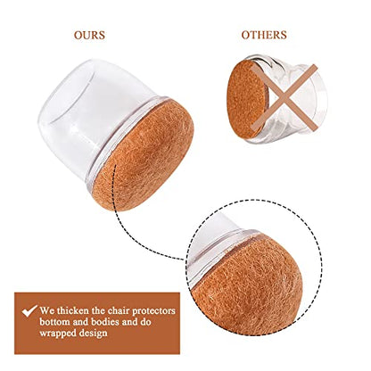 16Pcs Small Silicone Chair Leg Caps 1 1/4 inch, Furniture Pads for Hardwood Floors Round Chair Leg Floor Protectors - size: 1 1/4"-16Pcs