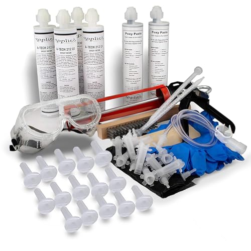 6–10 Ft DIY Foundation Wall Crack Repair Kit, Waterproof Epoxy Concrete Crack Filler, Stops Leaks, 12,000 PSI Structural Strength, Fast Gel Time, Professional-Grade Home Improvement Repair Solution