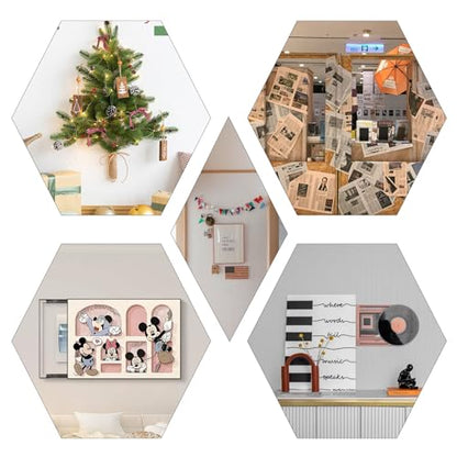 LMJIA Heavy Duty Double Sided Tape, Clear Reusable Mounting Tape Picture Hanging Adhesive Tape Removable Wall Tape Adhesive Poster Tape - size: Square-2.4inch*2.4inch