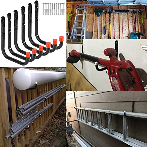 Heavy Duty Garage Storage Hooks, Wall Mounted Garden Tools Storage Hook Utility Organizer (7.9Inch x 7.5Inch) - size: 7.9inch X 7.5inch