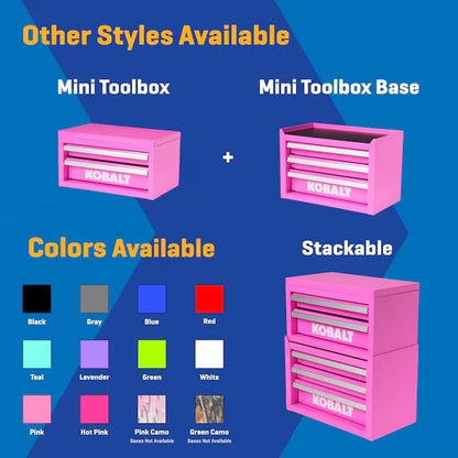 K.balt Retro Portable Mini Toolbox Pink Steel Tool Box - color: Pink, size: Retro