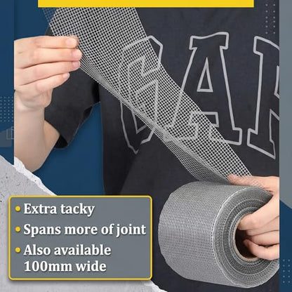 150 ft x 4 Inch Cement Board Joint Tape Self Adhesive Durable Gray Fiberglass Mesh Drywall Mesh Repair Tape for Cement Board Joints Repairing, Sealing and Strengthening - size: 150 ft X 4 Inch