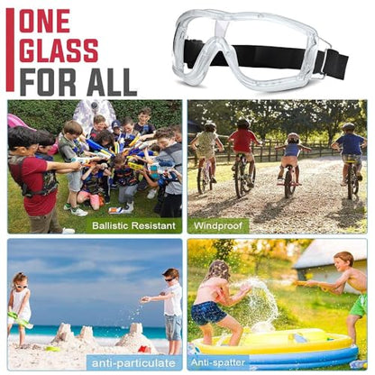 Kids Safety Goggles, Kids Lab Goggles,Soft silicone nose cushion and adjustable headband - color: Pink