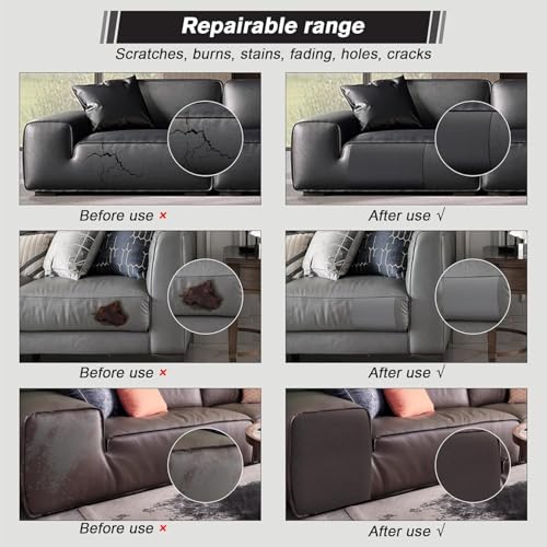 Leather Repair Patch 24x54 Inch, Self Adhesive Leather Repair Tape, Large Vinyl Repair Kit for Sofa Couch Furniture Car Seats, Strong Adhesion Scratch Resistant Easy Cut (Dark Brown) - color: Dark Brown