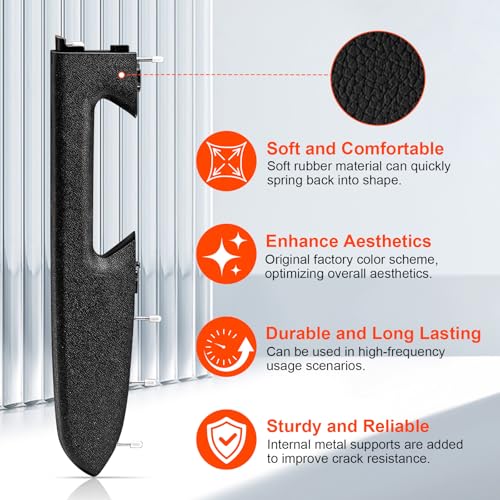 22818465 Front Left Driver's Seat Door Panel Armrest Repair Kit for Chevy Silverado/for GMC Sierra 1500 2500HD 3500HD 2010-2014, Release Handle is Located Below The Armrest, 17 inch, Black