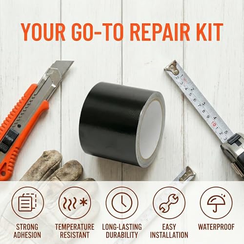 Versatile Waterproof Tape - Thick, Flexible Rubberized Sealant for Leak Repair, Ideal for Indoor/Outdoor Use on Plastic, Glass, Metal - Perfect for Home, RV Roofs, Pools & Plumbing