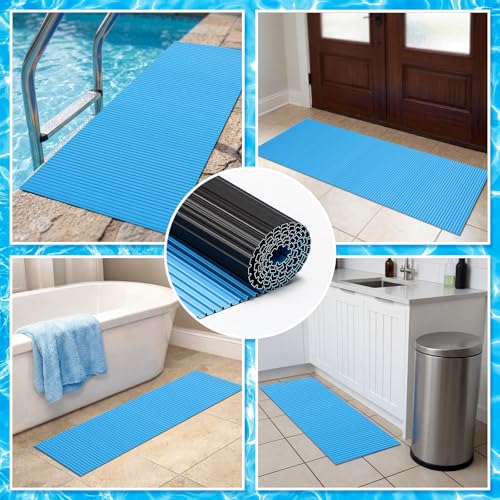 Breling 9" x 36" Swimming Pool Ladder Mat, Protective Pool Ladder Pad Step Mat with Non Slip Texture for Above Ground Swimming Steps Liners and Stairs(Vertical Striped) - size: 9" X 36", style: Vertical Striped