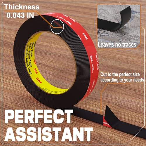 Double Sided Tape Heavy Duty 10FT,Double Sided mounting Tape for Walls,vhb Strong Double Sided Tape Heavy Duty for Car, LED Strip Light, Home/Office Decor - size: 0.39IN x 10FT