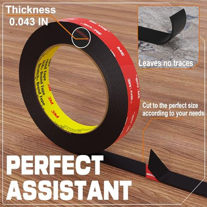 Double Sided Tape Heavy Duty 10FT,Double Sided mounting Tape for Walls,vhb Strong Double Sided Tape Heavy Duty for Car, LED Strip Light, Home/Office Decor - size: 0.39IN x 10FT