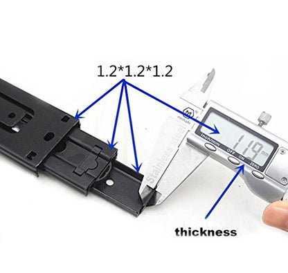Furniture 6-inch Length Full Extension Drawer Slides Telescopic Ball Bearing Slide Rail 2pcs