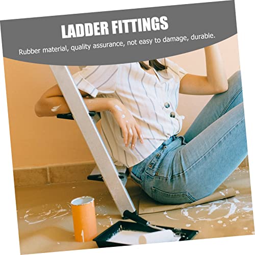 4pcs Non-Skid Ladder Foot Mats Ladder Feet Protector Pads for Step Design for Floor Easy Installation for Tile and Carpet