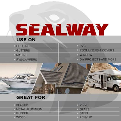 Black RV Roof Sealant Tape, 6" x 10' Waterproof Repair Seal Tape – Extra Thick, UV-Resistant, Weatherproof Patch for Permanent Leak Sealing on RVs, Trailers, and Mobile Homes