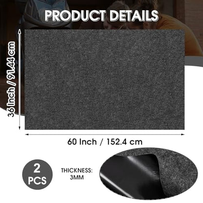GlowShade 2 Pack Oil Spill Mat, 36 X 60 Inch Garage Floor Mat Under Car, Absorbent Oil Pads Drip Leak Mat with Weather Backing, Reusable, Washable, Non Slip, Protects Floor (2)