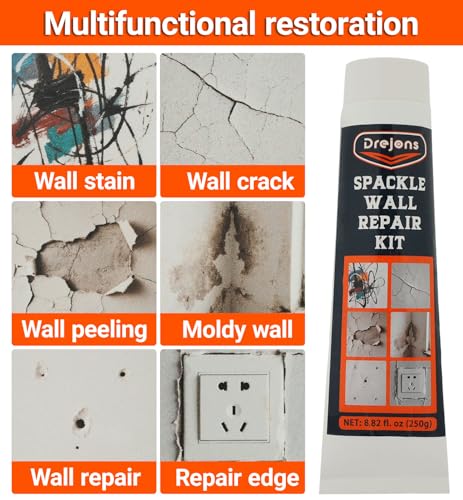 Drywall Repair Kit 250g Wall Repair Paste Spackle Wall Repair Kit Wall Mending Agent for Holes & Cracks Fast Wall Hole Repair