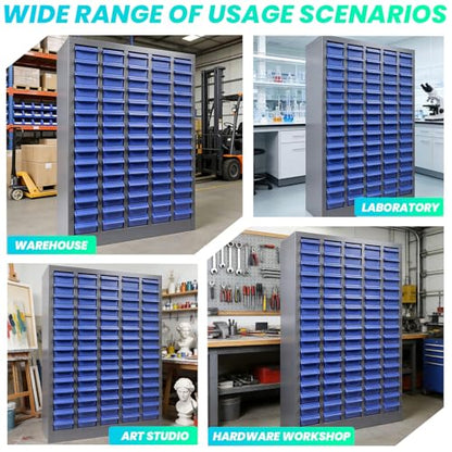 75 Drawers Bolt and Nut Tool Storage Cabinet with ABS Material, 25.8” x 8.66” x 35.4” Parts Cabinet with Label Stickers & Shelves, Parts Cabinet for Tool Hardware Storage, Auto Repair Shop - size: 75 Drawe