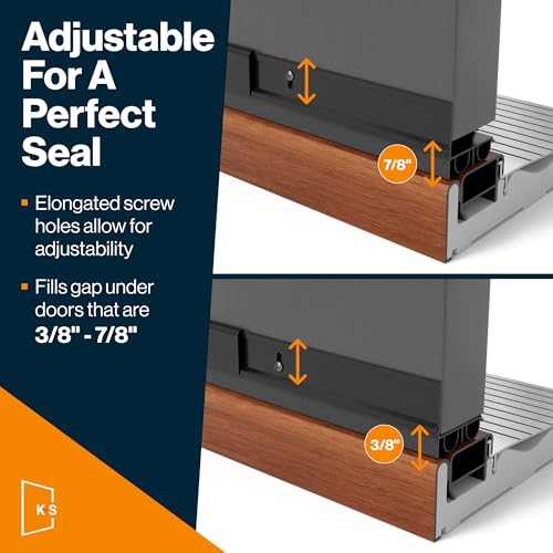 Patent Pending, Adjustable Double Bubble Door Sweep, Draft Stopper, Under Door Seal for Exterior Doors, 1 3/4" x 32" (Black 32 inch) - size: black 32 inch 1 pk
