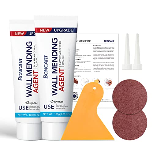 Drywall Repair Kit,2 Pack Wall Mending Agent,Wall Spackle with Scraper, Wall Surface Hole Fill Quick and Easy Solution - style: 2Pack