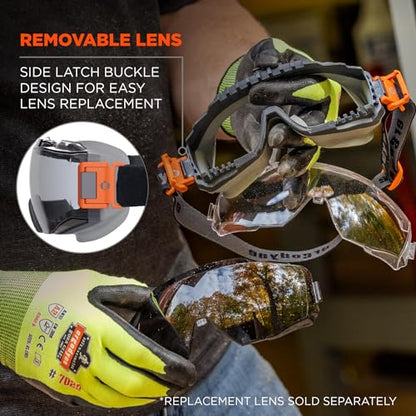 Ergodyne Skullerz Modi Protective OTG Safety Goggle, Indirect Venting, Anti Fog, Scratch Resistant - color: Clear Lens
