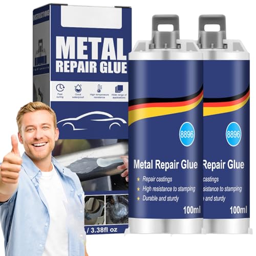 Strong Foundry Glue,Metal Repair Glue,Enhanced CastingGlue,high temperatureGlue for Metal,Enhanced CastingGlue Plastic Repair for Repairing All Surfaces (2pc) - color: 2pc