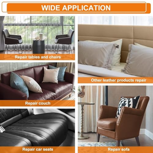 Leather Repair Patch 24x54 Inch, Self Adhesive Leather Repair Tape, Large Vinyl Repair Kit for Sofa Couch Furniture Car Seats, Strong Adhesion Waterproof Scratch Resistant Easy Cut (Brown) - color: Brown