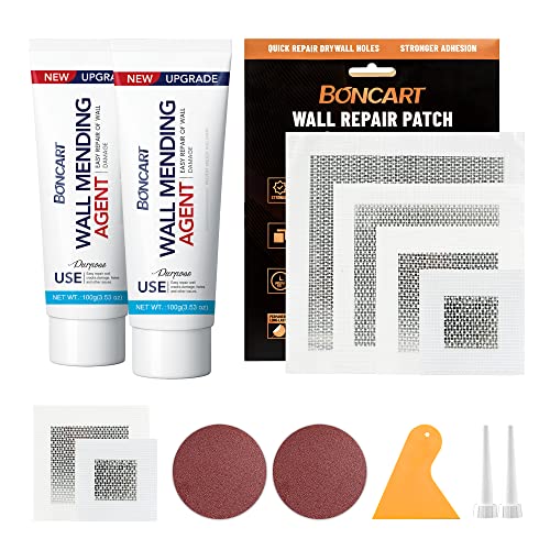 BONCART Set of 20 Spackle Wall Repair Kit, Drywall Repair Patch Kit,Wall Mending Agent Putty,Wall Repair Paste Plaster for Wall Crack/Nail Hole,Wall Repair Patch Kit with Scraper/Abrasive Sponge