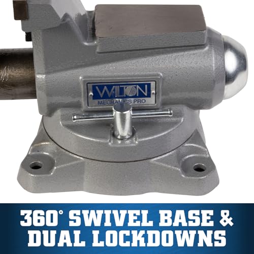 Wilton Mechanics Pro Bench Vise, 5-1/2" Jaw Width, 5" Jaw Opening, 3-5/8" Throat (Model 855M) - size: 5-1/2 in.