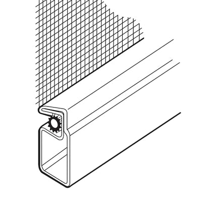 Prime-Line PL 7803 Screen Frame Kit, 5/16 In. x 3/4 In. x 36 In., Aluminum, Mill Finish (1 Kit)