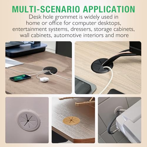 EASYEAH 2 Pcs Desk Grommet 2" / 50 mm, Desk Hole Cover for Cables White, Cable Grommet ABS Plastic, Desk Hole Grommet for Home & Office Pc, Detachable Cable Cord Organizer - size: 2" / 50 mm, style: 2pcs White
