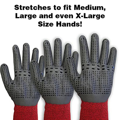 MAX Grip Lined 6 Pack - color: Red/Black, size: X-Large
