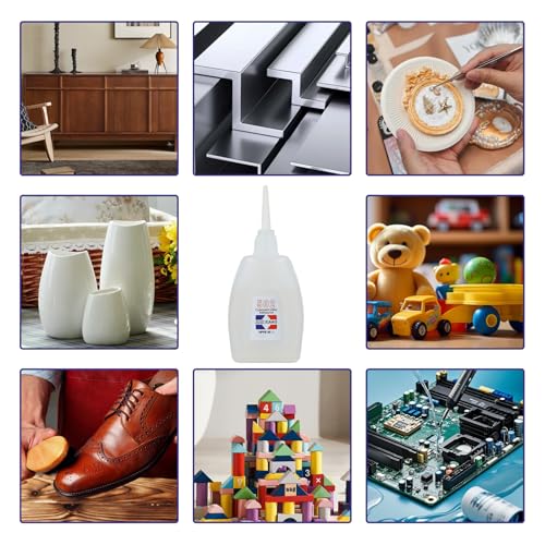 Strongest Glue for Metal to Plastic, Super Glue Strong Quick-Drying 502 Heat-Resistant Waterproof Multi-Purpose for Wood Plastic Metal, Wood