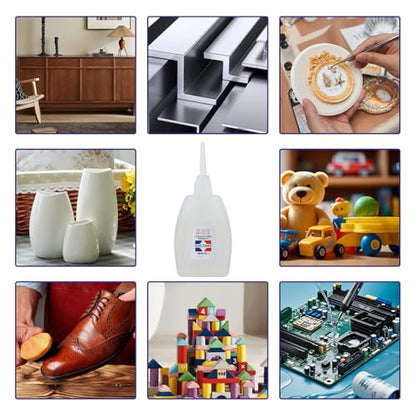 Strongest Glue for Metal to Plastic, Super Glue Strong Quick-Drying 502 Heat-Resistant Waterproof Multi-Purpose for Wood Plastic Metal, Wood