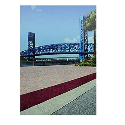 UltraTech 0762 - 5' x 2' Urethane Retrofit Ultra-ADA Warning Pad with Raised Truncated Dome Design, Brick Red - size: 5' x 2', style: Brick Red Retrofit