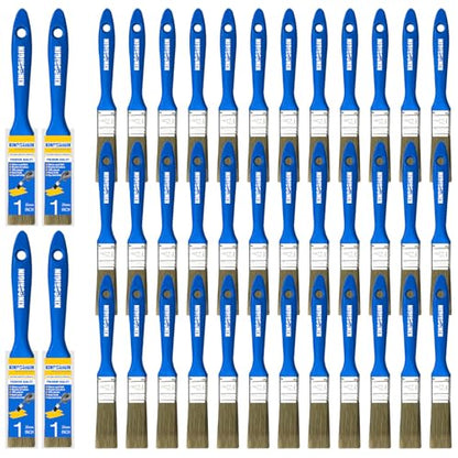 Versatile Paint Brush Set, 40 Pack, 1 Inch Paint Brushes, Small Paint Brushes for Walls, Furniture, Crafts - Detailed Painting & Larger Surface Coverage - color: 40 Pack, 1 Inch